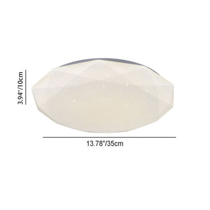 Modern Simplicity Full Sky Star Diamond Shape LED Flush Mount Ceiling Light for Living Room