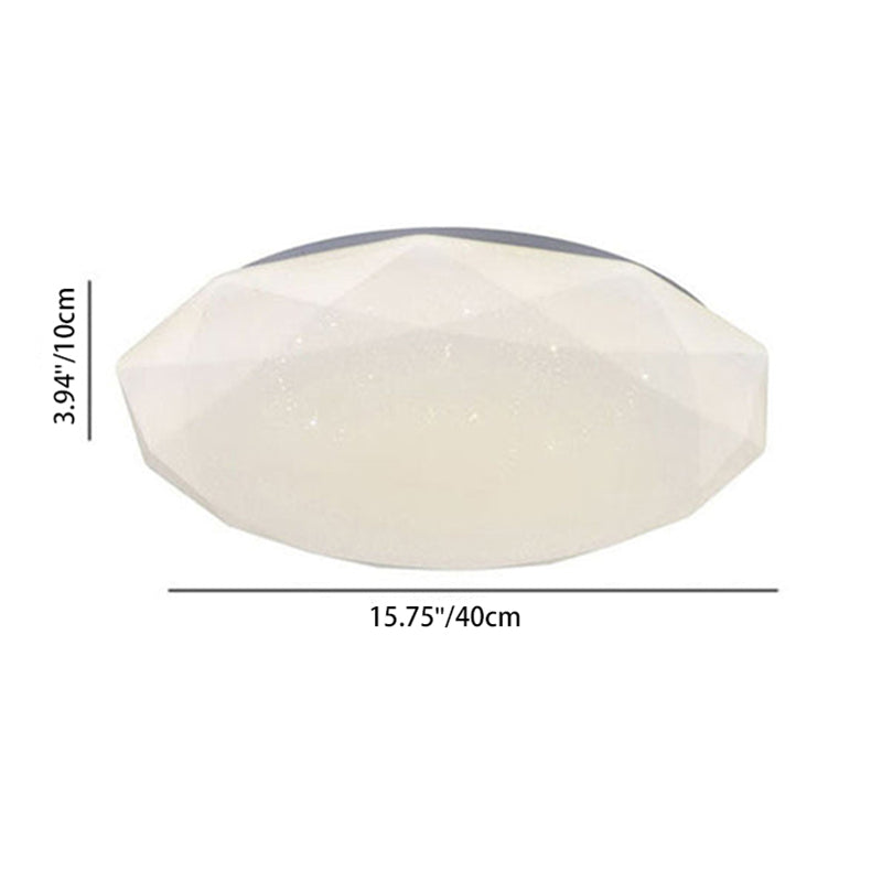 Modern Simplicity Full Sky Star Diamond Shape LED Flush Mount Ceiling Light for Living Room