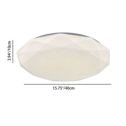 Modern Simplicity Full Sky Star Diamond Shape LED Flush Mount Ceiling Light for Living Room