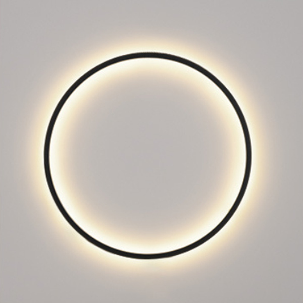 Modern Minimalist Aluminum Acrylic Circle Ring LED Wall Sconce Lamp For Living Room