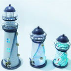 Modern Art Deco Lighthouse Shape Round Iron LED Table Lamp For Bedroom Lumendat