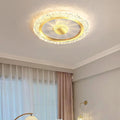 Modern Light Luxury Round Acrylic Iron Aluminum LED Flush Mount Lighting