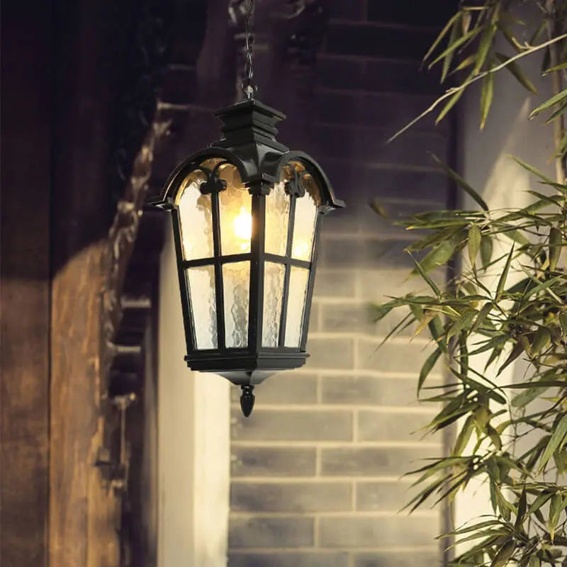 Traditional European Die-cast Aluminum Outdoor Waterproof 1-light Pendant Light for Outdoor BulbSquare