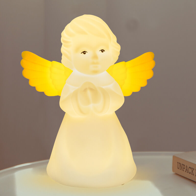 Lumendat Creative Angel Silicone LED Color Changing Kids Night Light Table Lamp Lumendat