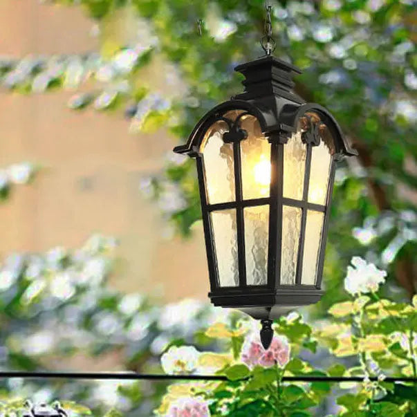Traditional European Die-cast Aluminum Outdoor Waterproof 1-light Pendant Light for Outdoor BulbSquare