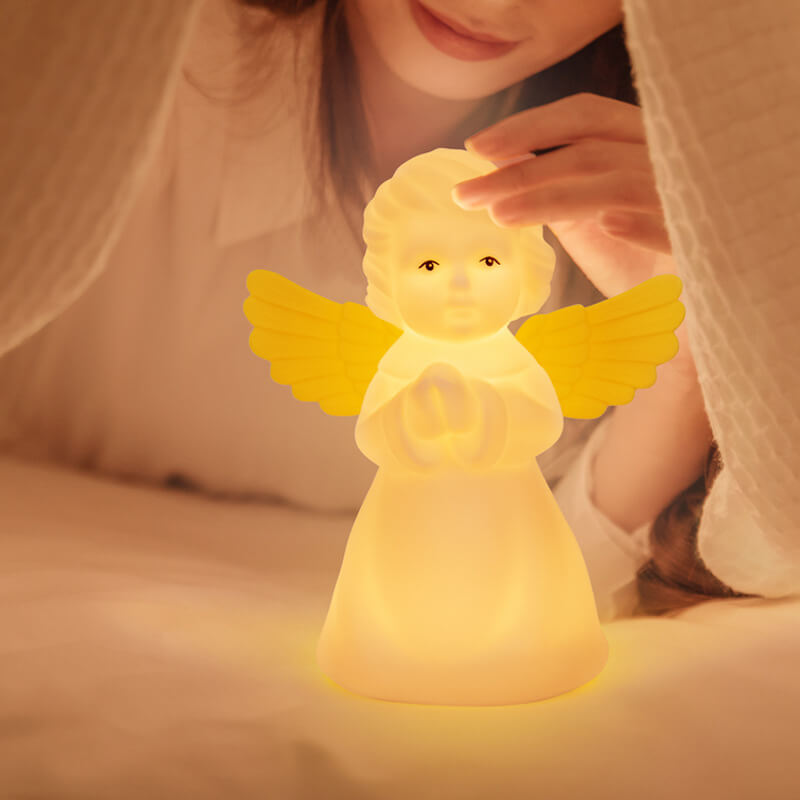 Lumendat Creative Angel Silicone LED Color Changing Kids Night Light Table Lamp Lumendat