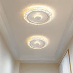 Modern Light Luxury Round Acrylic Iron Aluminum LED Flush Mount Lighting