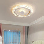 Modern Light Luxury Round Acrylic Iron Aluminum LED Flush Mount Lighting