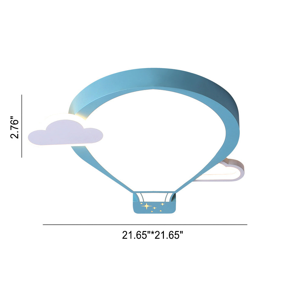 Lumendat Cartoon Hot Air Balloon Kid LED Flush Mount Ceiling Light Lumendat