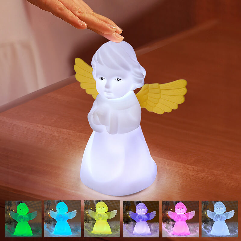Lumendat Creative Angel Silicone LED Color Changing Kids Night Light Table Lamp Lumendat