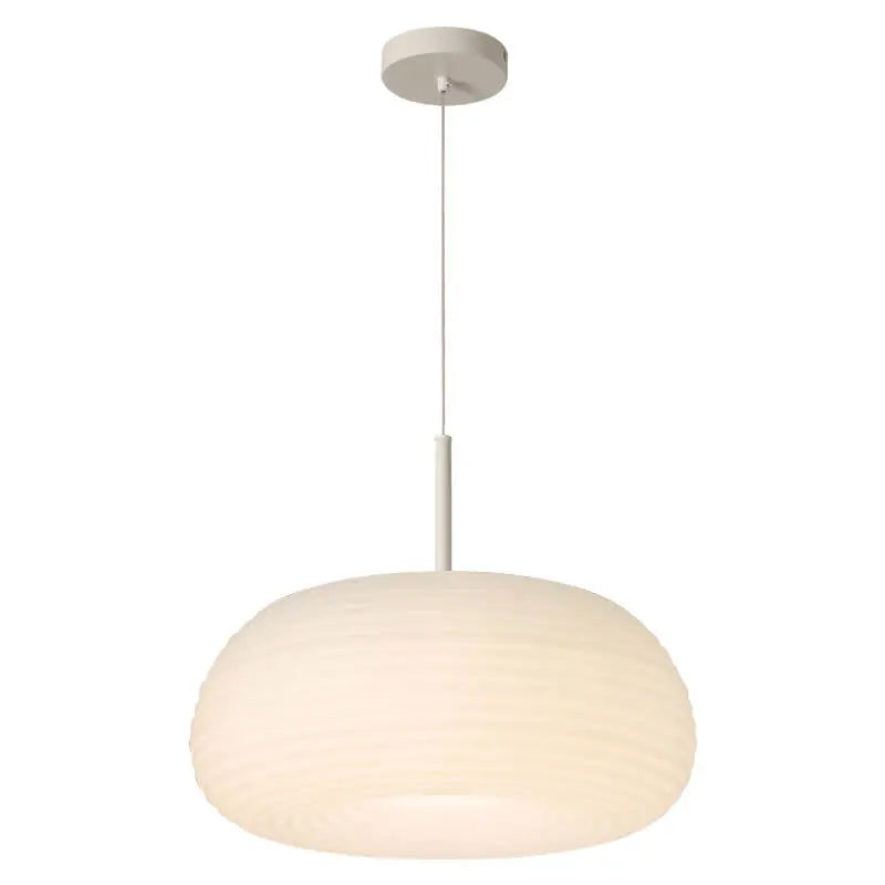 Modern Minimalist Pure White Round Iron Pe LED Pendant Light BulbSquare