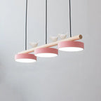 Nordic Creative Bird & Wood Round Island Light LED Chandelier – 6 Colors Lumendat