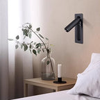 Rectangular Aluminum LED Wall Light With Concealed Switch- Nordic Adjustable Spotlight Wall Sconce For Living Room Lumendat