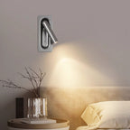 Rectangular Aluminum LED Wall Light With Concealed Switch- Nordic Adjustable Spotlight Wall Sconce For Living Room Lumendat