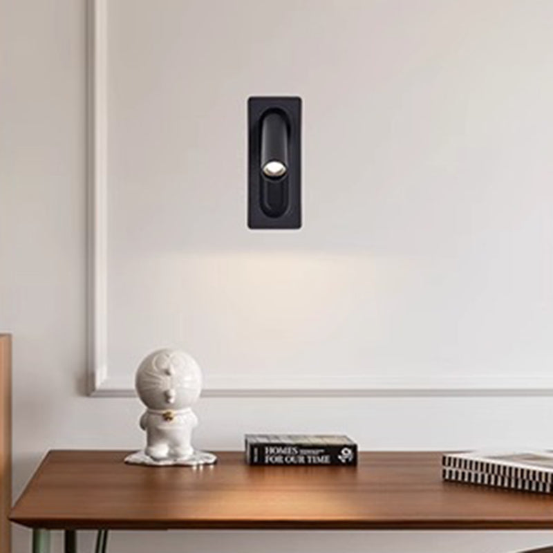 Rectangular Aluminum LED Wall Light With Concealed Switch- Nordic Adjustable Spotlight Wall Sconce For Living Room Lumendat
