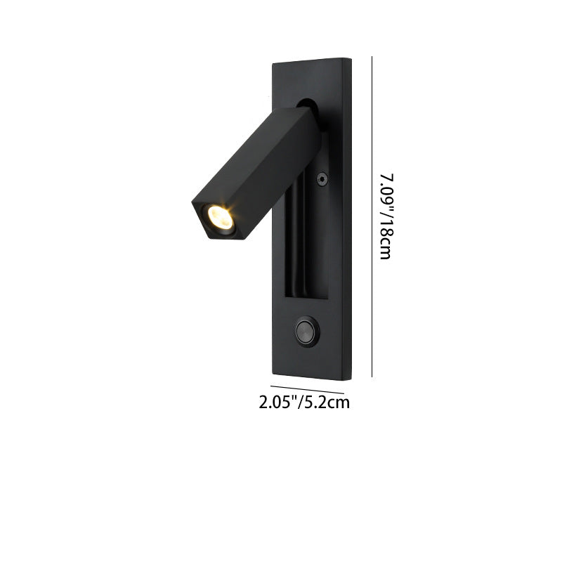 Geometric Recessed Adjustable Aluminum LED Wall Lamp - Minimalist Wall Light With Multi-Angle Spotlight For Bedroom Lumendat
