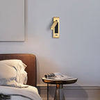 Geometric Recessed Adjustable Aluminum LED Wall Lamp - Minimalist Wall Light With Multi-Angle Spotlight For Bedroom Lumendat