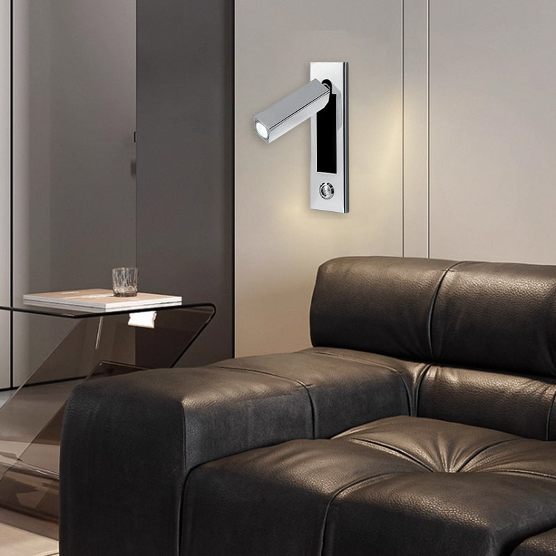Geometric Recessed Adjustable Aluminum LED Wall Lamp - Minimalist Wall Light With Multi-Angle Spotlight For Bedroom Lumendat