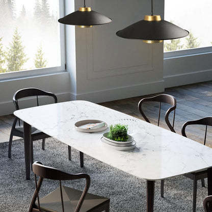 Industrial Simple Scalloped Wrought Iron 1-light Pendant Light