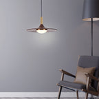 Modern Black Walnut LED Pendant Light BulbSquare