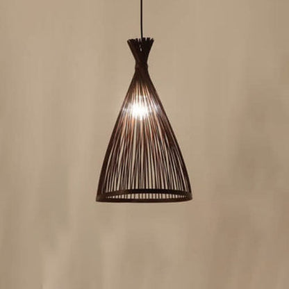 Bamboo Weaving Conical 1-light Japanese Style Pendant Light
