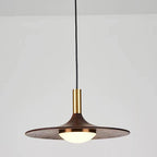 Modern Black Walnut LED Pendant Light BulbSquare