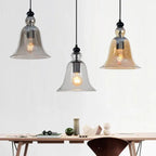 Industrial Glass 1-light Bell Pendant Light modern luxury lighting fixture