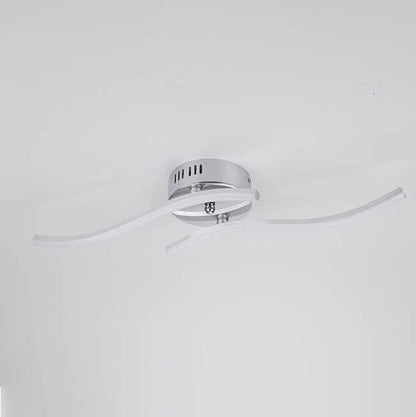 Simple Line Wave LED Semi-flush Mount Ceiling Light
