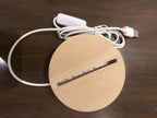 Contemporary Creative Rechargeable Solid Wood Round Rectangular Elliptical LED Table Lamp Night Light For Bedroom Lumendat