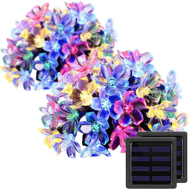 LED Solar Sakura String Lights Waterproof Outdoor Fairy Flower Lights Lumendat