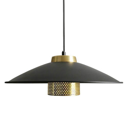 Industrial Simple Scalloped Wrought Iron 1-light Pendant Light