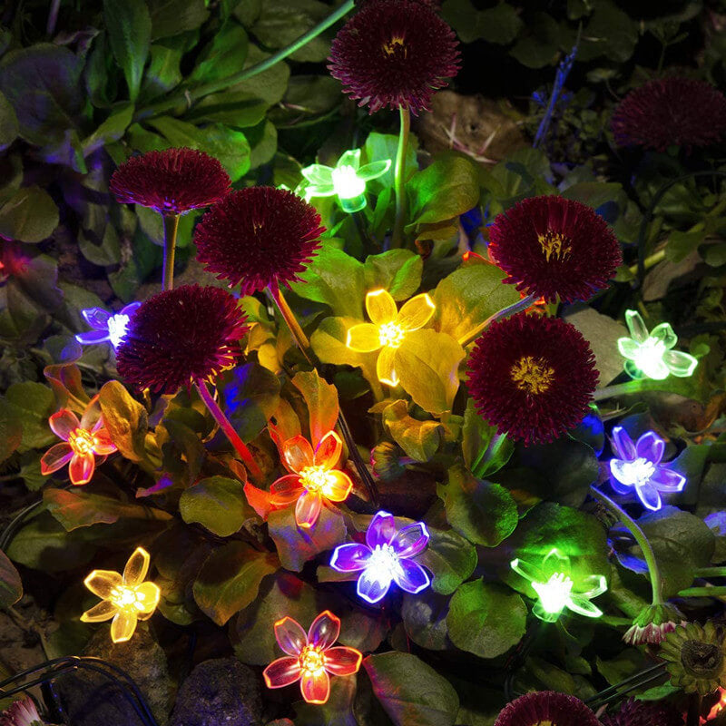 LED Solar Sakura String Lights Waterproof Outdoor Fairy Flower Lights Lumendat