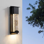 Modern Outdoor Waterproof LED Induction Crystal Outdoor Wall Sconce Lamps