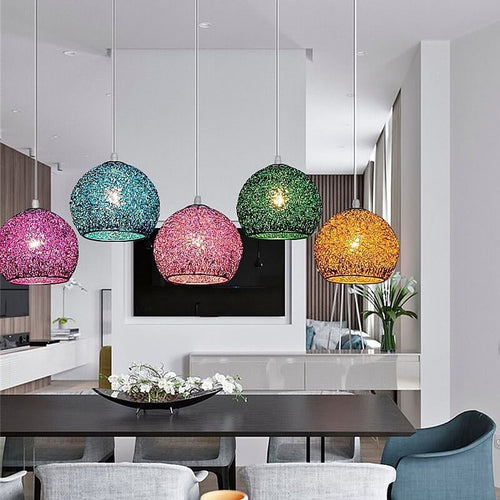 Modern Aluminum Wire 1-light Dome Pendant Light