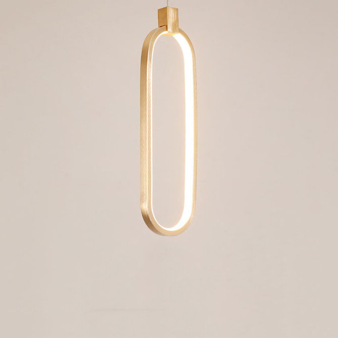 Minimalist Long Ring Aluminum 1-Light LED Pendant Light