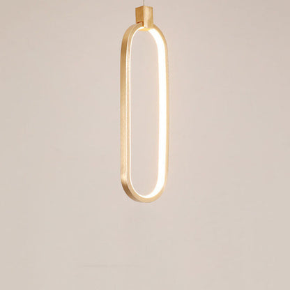 Minimalist Long Ring Aluminum 1-Light LED Pendant Light