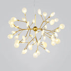 Modern LED Firefly Branch Chandelier – 27 or 36 Lights, Gold & Black Lumendat