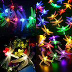 Outdoor Solar Dragonfly Waterproof LED Lights Festival Party Decoration String Lights Lumendat