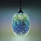 Modern Creative 3d Stained Fireworks Glass Jar 1-light Pendant Light Lumendat