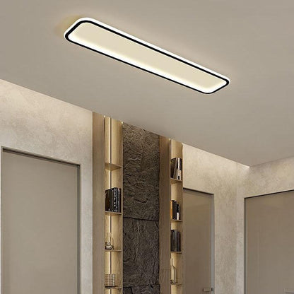 Minimalist 1-light Linear Acrylic 3 Color Changeable LED Flush Mount Lighting