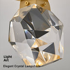 Crystal 1-Light Diamond Shade Semi-Flush Mount Lighting Lumendat