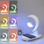Modern Art Deco ABS Moon Shape Bluetooth Speaker Night Light LED Table Lamp Lumendat