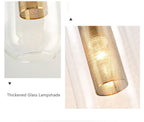 Modern Minimalist Cylinder Clear Glass 1-Light Wall Sconce Lamp For Living Room