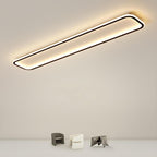 Minimalist 1-light Linear Acrylic 3 Color Changeable LED Flush Mount Lighting