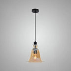 Industrial Glass 1-light Bell Pendant Light Lumendat