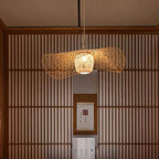 Bamboo Weaving 1-light Japanese Elements Pendant Light