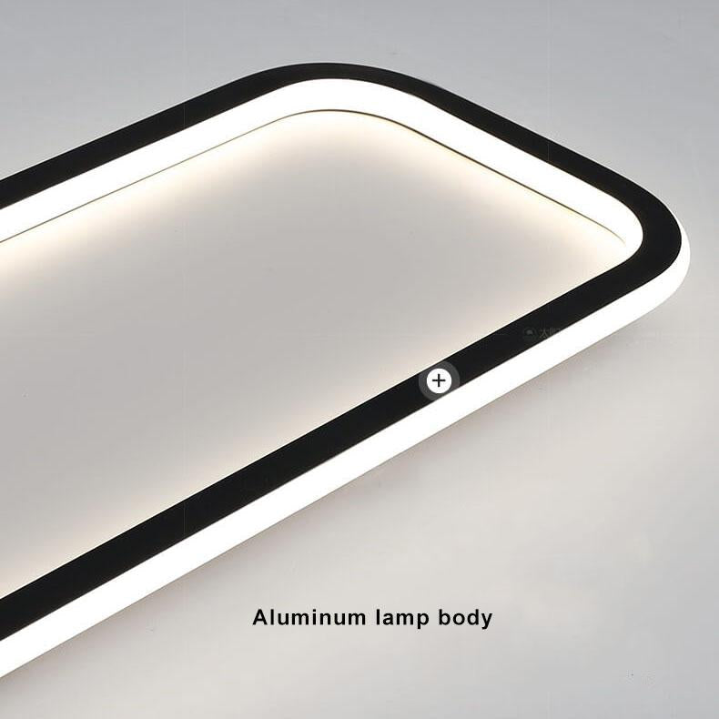 Minimalist 1-light Linear Acrylic 3 Color Changeable LED Flush Mount Lighting