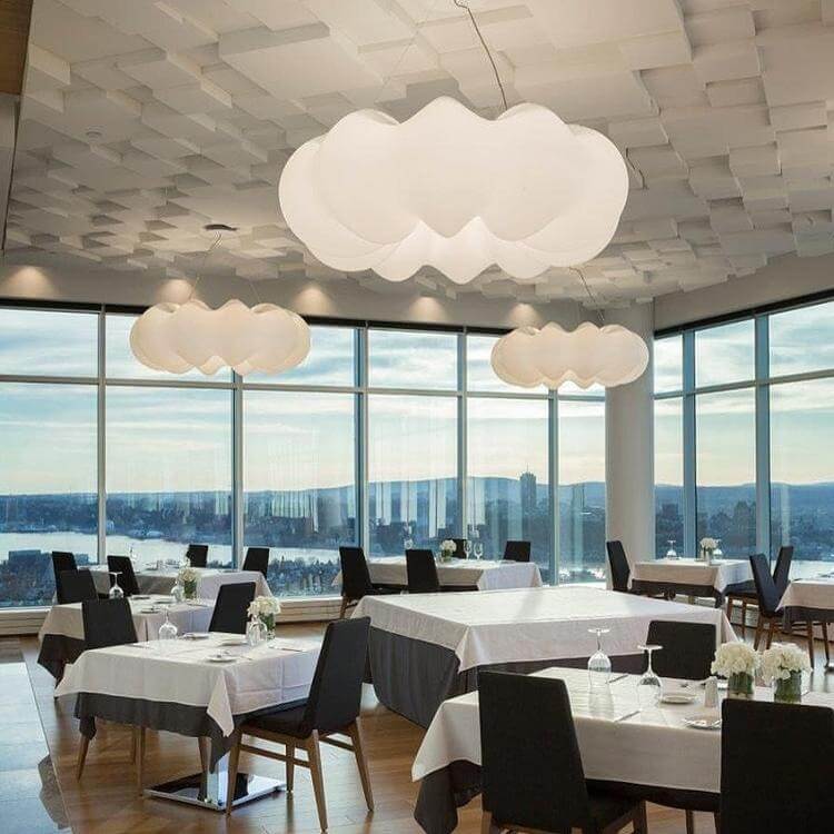 Nordic Floating Cloud LED Pendant Ceiling Light BulbSquare