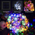 LED Solar Sakura String Lights Waterproof Outdoor Fairy Flower Lights Lumendat