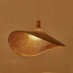Woven Bamboo 1-light Straw Hat Pendant Light Lumendat